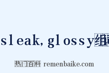 sleak,glossy组词是什么意思的图片